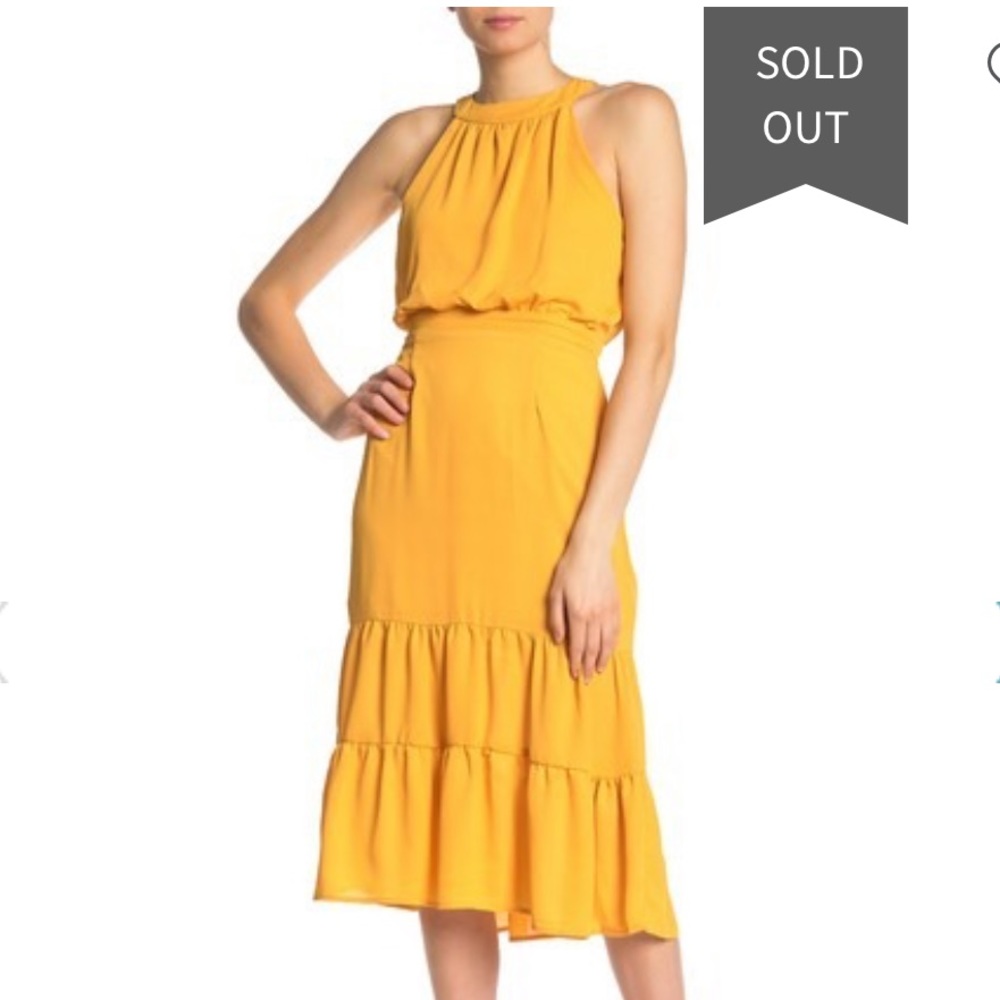 NSR ruffle midi dress